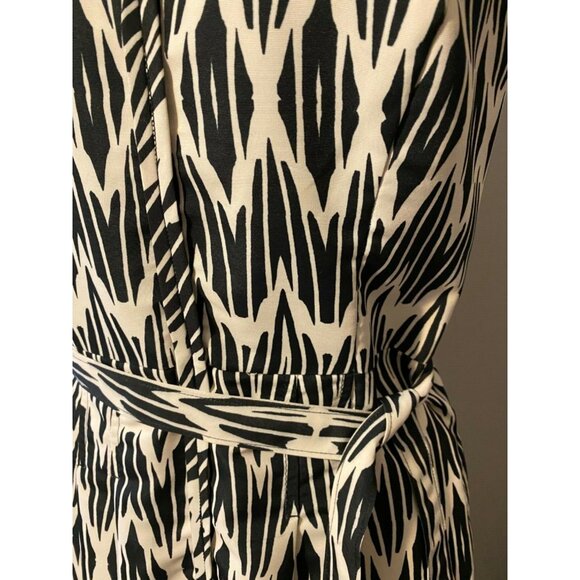 Tracy Reese Plenty Dress Brown Cream 6 Small Washable W Belt Sleeveless A Line - Picture 4 of 6